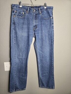 Levi's 505 Men Blue Straight Leg Jeans Size 36x32